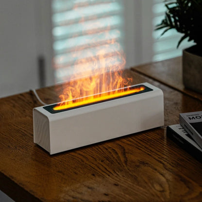Colorful Simulation Flame Humidification Diffuser - USB Plug